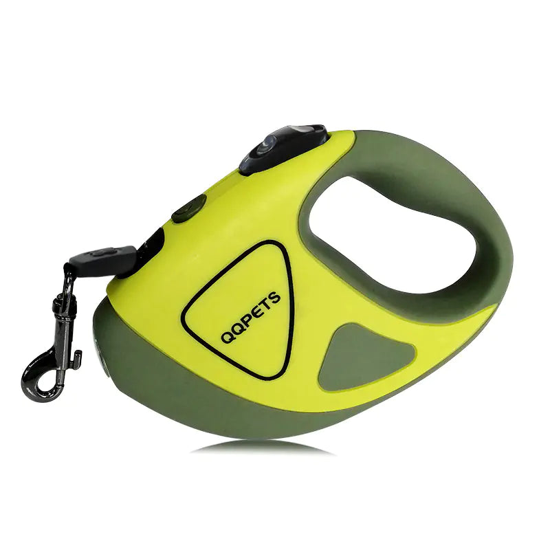 Laisse rétractable automatique pour chien avec lumière LED et corde en fibre Boutique Ecom