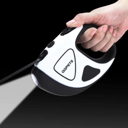 Laisse rétractable automatique pour chien avec lumière LED et corde en fibre Boutique Ecom