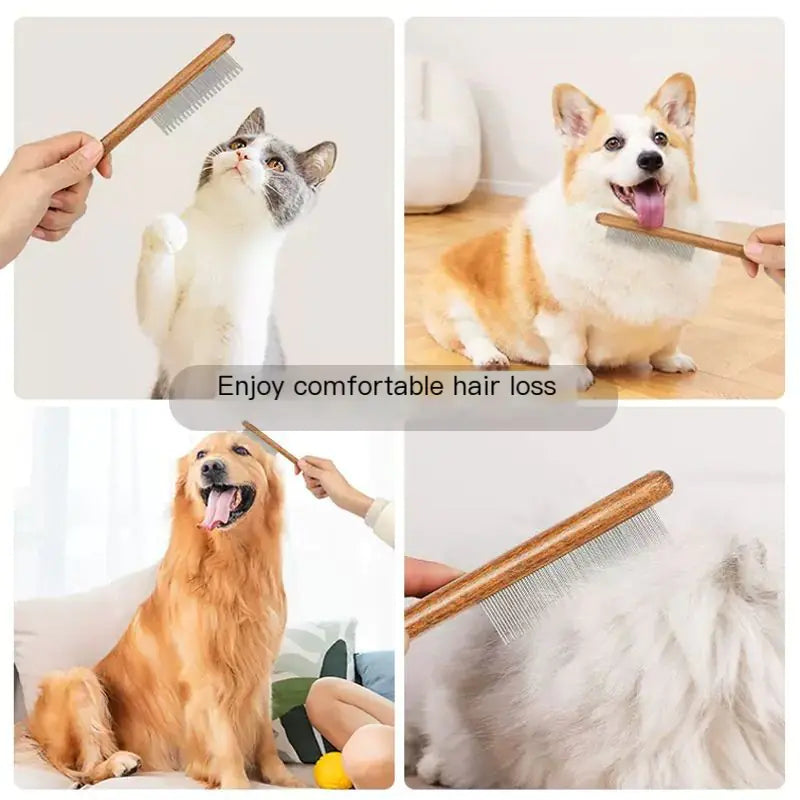 Peigne de Toilettage pour Chiens et Chats - Design en Bois Boutique Ecom
